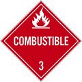 Nmc PLACARD, COMBUSTIBLE 3,  DL9TB50